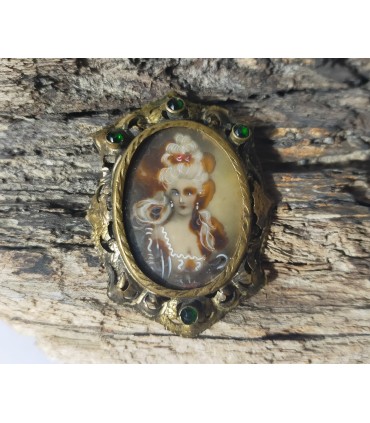 SPILLA ANTICA MINIATURA IN ARGENTO