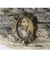 SPILLA ANTICA MINIATURA IN ARGENTO