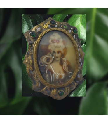 SPILLA ANTICA MINIATURA IN ARGENTO