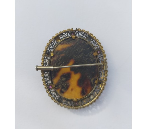 ANTICA SPILLA MINIATURA IN ARGENTO