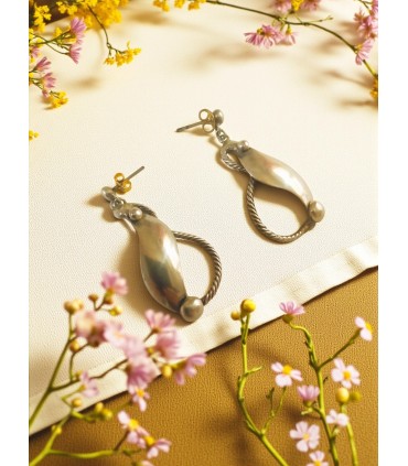 Orecchini vintage pendenti in argento
