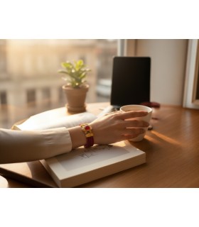 Splendido bracciale vintage in argento e corniole