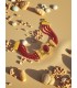 Splendido bracciale vintage in argento e corniole