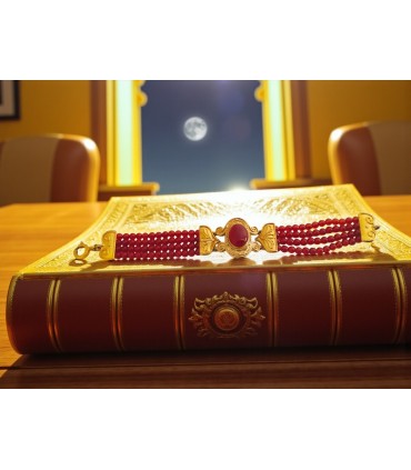 Splendido bracciale vintage in argento e corniole