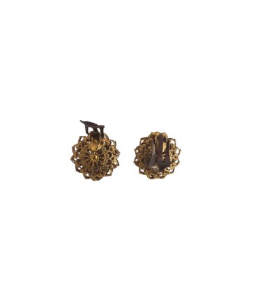 Piccoli orecchini a clip con cristallo rosso