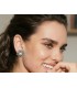 Orecchini tono argento con perla