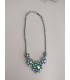 Collana color argento anni '50 con aurora boreali celesti