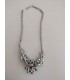 Collana color argento anni '50 con aurora boreali celesti