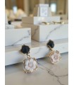 Orecchini cammeo in argento e onice