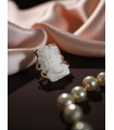Anello in argento con cammeo dama rettangolare