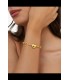 Bracciale in acciaio dorato con cuore