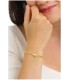 Bracciale in acciaio dorato con cuore