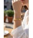 Bracciale in acciaio dorato con cuore
