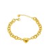 Bracciale in acciaio dorato con cuore