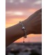 Bracciale in acciaio colore argento con cuore
