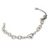 Bracciale in acciaio colore argento con cuore