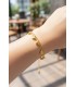 Bracciale acciaio dorato a doppia catena con cuori