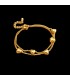 Bracciale acciaio dorato a doppia catena con cuori