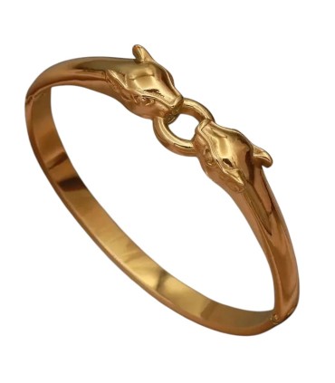 Bracciale in acciaio dorato "Panthere"