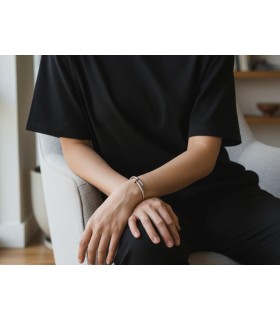 Bracciale "Chiodo" in acciaio colore argento