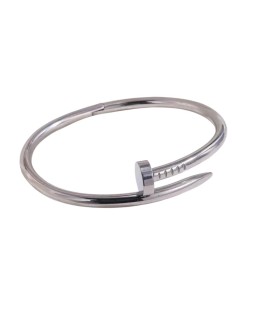 Bracciale "Chiodo" in acciaio colore argento