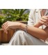 Bracciale in acciaio colore argento con sole e mezzelune