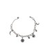 Bracciale in acciaio colore argento con sole e mezzelune