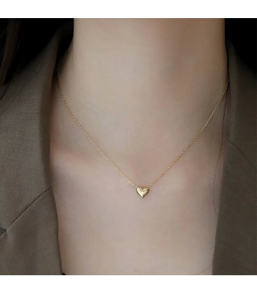 Collana in acciaio con piccolo cuore