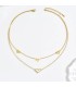Collana acciaio doppio filo con cuori