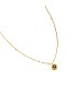 Collana in acciaio dorata "numeri romani" cz nero