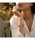 Bracciale in acciaio colore argento con charms