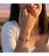 Bracciale in acciaio colore argento con charms