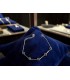 Bracciale in acciaio colore argento con cubic zirconia colorati