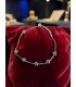 Bracciale in acciaio con cubic zirconia bianchi