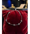 Bracciale in acciaio colore argento con cubic zirconia bianchi